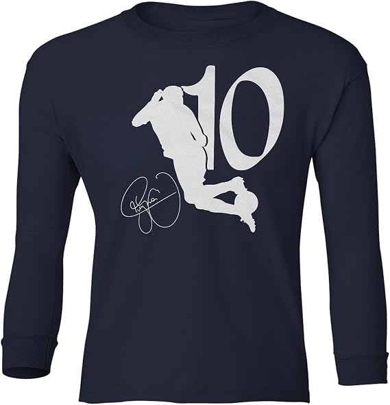 Neymar Jr. 10 Rainbow Flick - Soccer Star Tribute Youth Long Sleeve T-Shirt