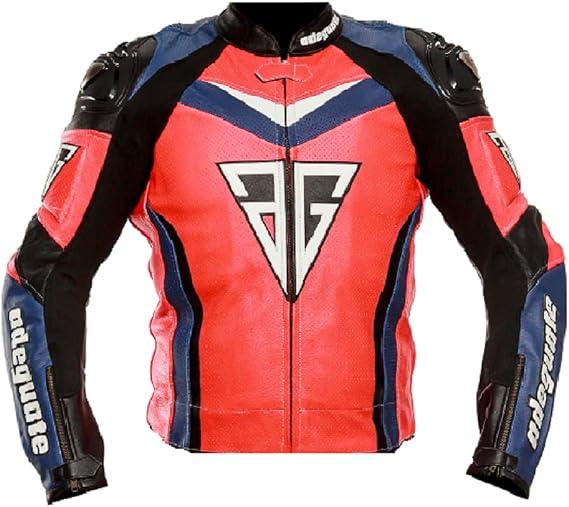 Motorcycle Jacket For Men,Motorbike Real Leather Biker Riding Jacket with Armor Protection