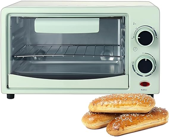 Intelligent Electric Oven, 12L Countertop Convection Toaster, Small Cake Baking Oven Multifunctional Breakfast Machine, 0-230 ℃ Adjustable Temperature Control, for Home Kitchen Restaurants A