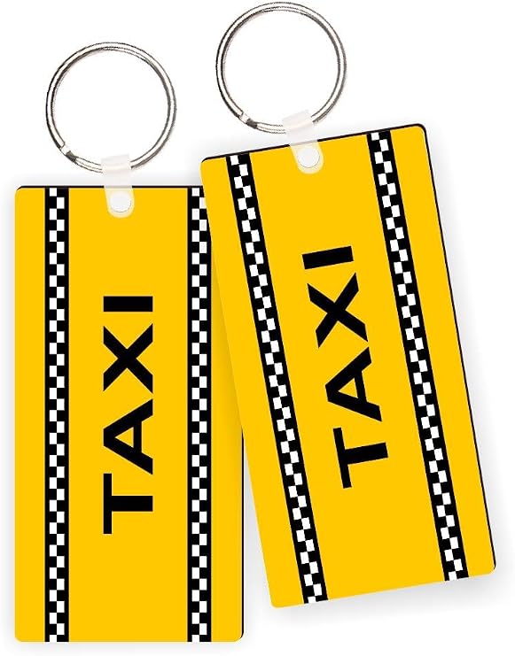 Taxi Yellow Sign New York Taxi - Keychain Set