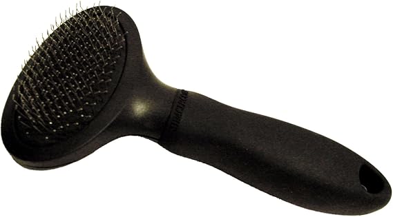 Miracle Care Small Slicker Brush for Dogs and Cats | Grooming Brush Removes Loose Undercoat, Reduce Shedding and Matting, Flexible Pins Protect Skin, Ergonomic & Cushioned Handle