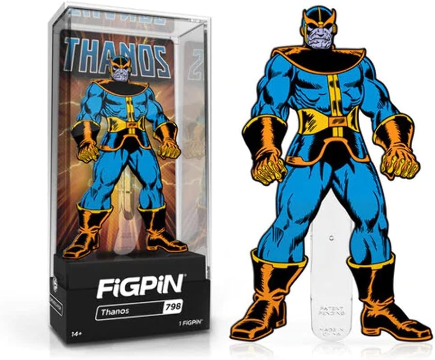 FiGPiN Classic Marvel Villains Thanos 3-in Enamel Pin, 56593 (798)