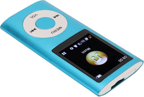 MP3 Player, Music Player Stylish Multifunctional Lossless Sound Slim 1.8 Inch LCD Screen MP3 Player Mini MP3 Player Portable MP3 Music Player (Blue)