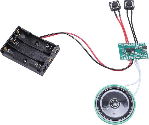 Gugxiom Voice Recording Module4 Minutes Sound Module for Greeting Card, Loop Playback Push key Activated Sound Module for DIY Birthday Music Box Greeting Card Present