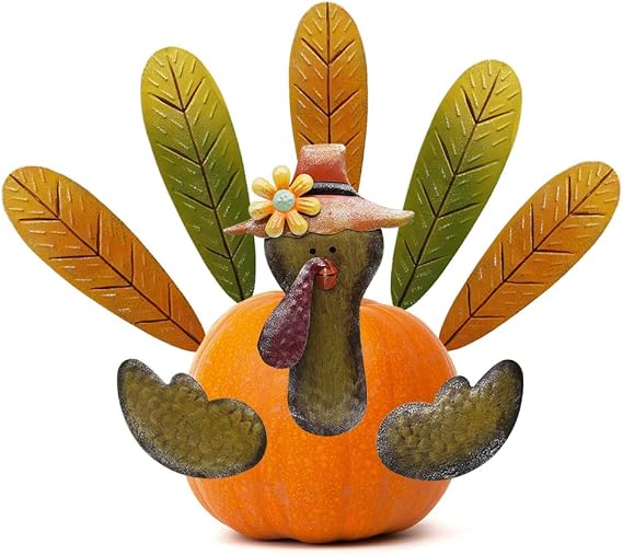 FORUP Thanksgiving Pumpkin Turkey Making Kit, Turkey Decor Kit for Autumn Fall Harvest Home Seasonal Decor
