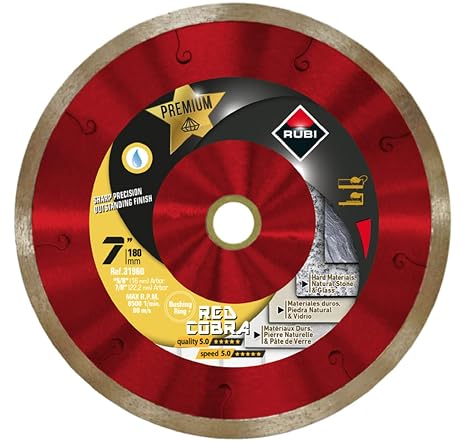 Rubi Tools 7" Red Cobra Premium Wet Diamond Blade