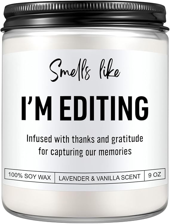 Candle, Photography Gifts for Photographers Men, Women, Photographer Gifts, Graduation, Cool Funny Presents for Photographers, Wedding, Camera Lovers, Videographer, Video Editor, Film Maker