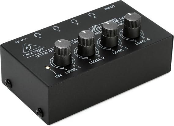 Behringer MICROAMP HA400 Ultra-Compact 4 Channel Stereo Headphone Amplifier