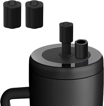2 Pack Magnetic Straw Cover, Silicone Leakproof Straw Protector for Tumbler, Compatible with Era/Resa, Drinkware Accessory