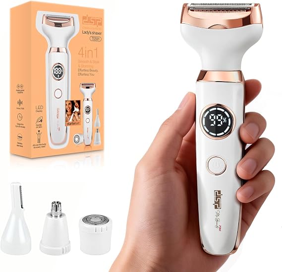 DSP 4-in-1 Ladies Shaver for Eyebrow, Nose & Body,Hair,LED Display