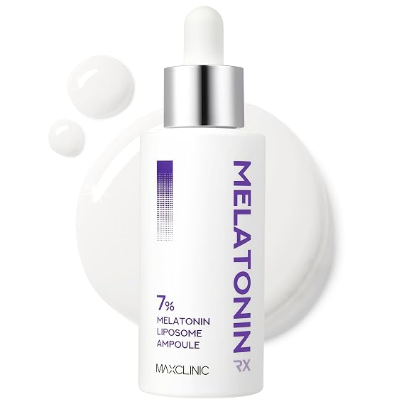 MAXCLINIC Melatonin Shot Ampoule - 7-Day Clarifying, Refining & Hydrating Face Ampoule Serum with Niacinamide, Vitamin C, Tranexamic & Hyaluronic Acid for Uneven Tone - Korean Skin Care 1.69 fl oz