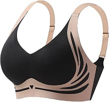 Lift Anti-Sagging Wireless Push Up Bra, Womens Wireless Seamless Bra, Push Up Wireless Bra, Supportive Wireless Bra Shaping Bra Black,M, Medium
