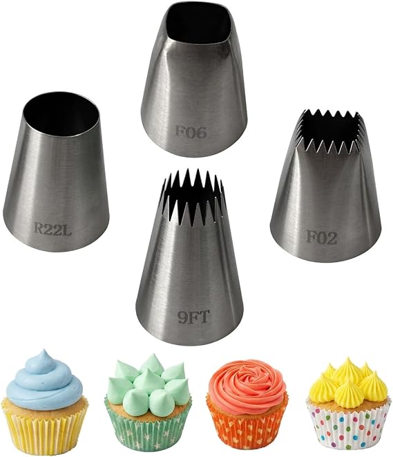 4-Piece Extra Large Piping Tips