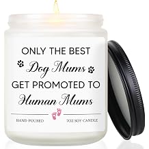 Mothers Day Mum to Be Gifts, New Mum Gifts for Pregnant Women Expecting Mummy First Time Mum Maternity, Pregnancy Gift for Birthday Christmas Mothers Day, Funny Dog Mum Candles, 7 oz (Lavender)