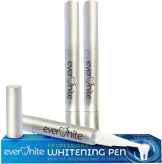 Everwhite Professional Teeth Whitening Pens (3-Pack)- 35% Carbamide Peroxide, Tooth Whitening in Under A Minute- Effective, Painless, No Sensitivity, Travel-Friendly