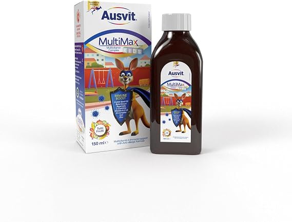 Ausvit Multimax Kids Black Cumin Oil, Beta Glucan, Multivitamin and Syrup 150ml