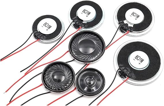 5Pcs Speaker 8 Ohm 1 watt 1W 8R Loudspeaker 20 23 26 28 30 32 36 40 MM Thickness 5MM with Wire Length 60MM (Color : 5 Pcs 40MM)