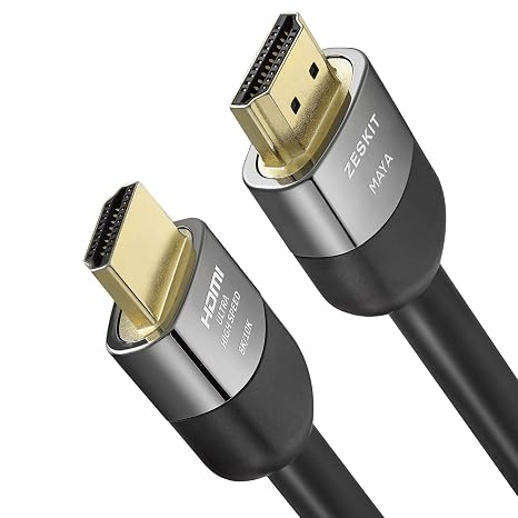 Zeskit Certified 2.1 8K HDMI Cable 48Gbps 4K120Hz Compatible with Soundbar eARC HDR10 VRR Dolby Vision Atmos HDCP 2.2 2.3 PS5 Xbox Series X Apple TV Roku (Ultra High Speed, Maya CL3 In Wall Long 13ft)