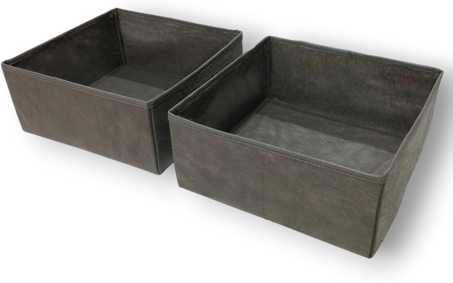 Anthracite 2-Piece Drawer Organizer Set - Multi-Purpose Cabinet Box Set (28 * 28*13cm)