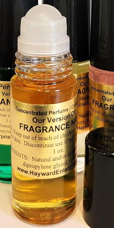 HYWD Enterprises Perfume Oil Comparable to CRYSTAL NOIR for women, Fragrance Rendition, Eau de Parfum, 1 oz. (30ml) Glass Roll On