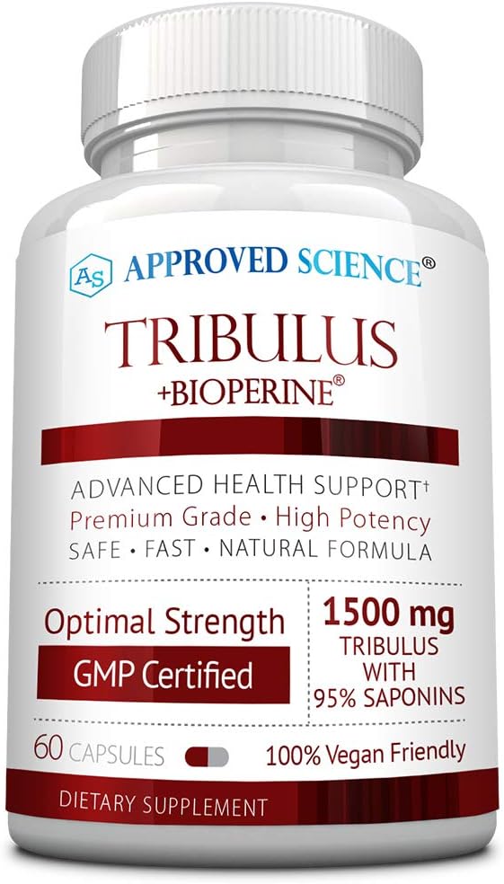 Approved Science Tribulus Terrestris - 60 Capsules - Supports Muscle Growth and Repair - 95% Furostanol Saponins - Bioperine - Vegan, Non-GMO