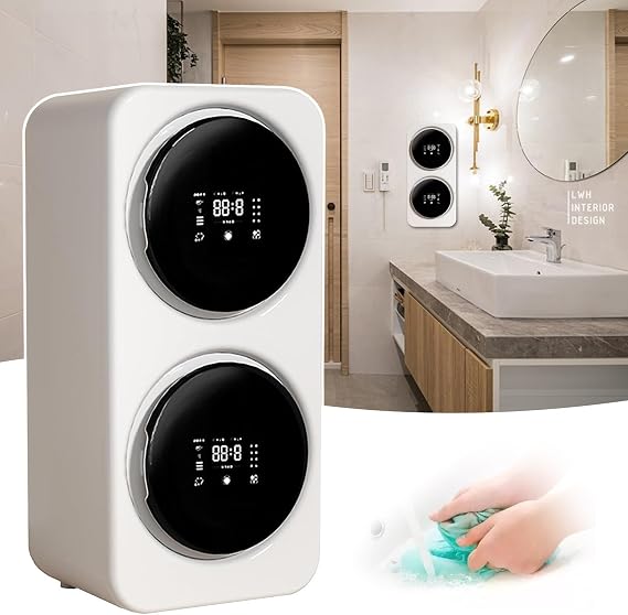 Underwear Washing Machine, Two-in-one Washer and Dryer, Wall-mounted Smart Touch Screen, Suitable for Apartments, Dormitories, and RVs