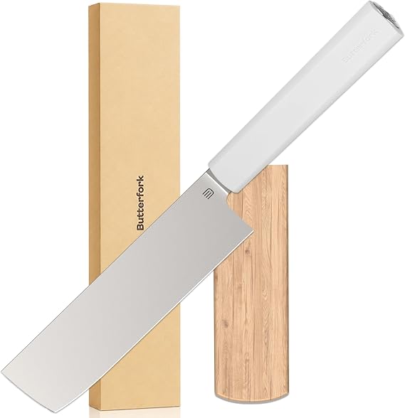 6 Inch Nakiri Knife, AR-RPM9 Steel Meat Vegetable Cleaver Knife