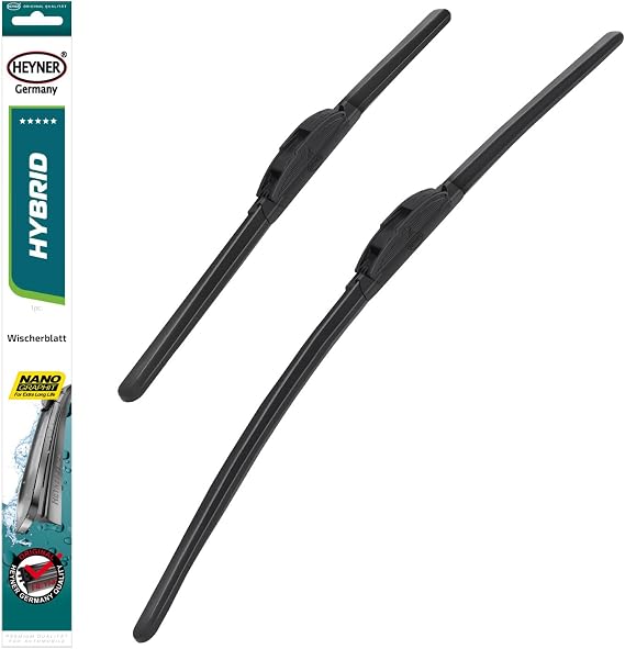 HEYNER Windscreen Wiper Set 650mm / 450mm Hybrid with B1 Front Adapter