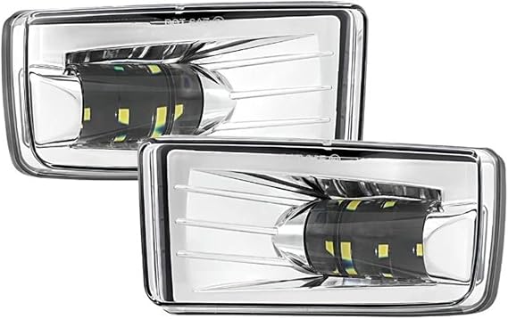 Headlight Assembly 2 Pcs Car LED Fog Light For Chevrolet For Silverado 08-14 For Avalanche 07-11 For Suburban For Tahoe 07-14 For GMC For Sierra Car Headlights(2Pcs Silver)