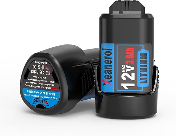 2 Pack 12V 3.0Ah Replacement for Bosch 12V Battery, Lithium ion Battery Compatible with Bosch 12 Volt Tools and Chargers BAT414 BAT420 BAT411 BAT411A BAT412 BAT413 GBA12V30