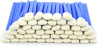 100pcs 5.11 Square Rectangle Foam Cleaning Swab Sticks-Blue