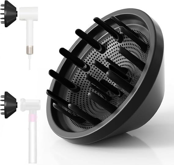 360 Rotating Magnetic Hair Diffuser Attachment, Compatible with Dyson Supersonic Hair Dryer HD01 HD02 HD03 HD04 HD08 HD15
