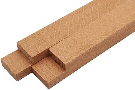 Barrington Hardwoods Quarter Sawn White Oak Lumber Board - 3/4" x 2" (4 Pieces) (3/4" x 2" x 12")