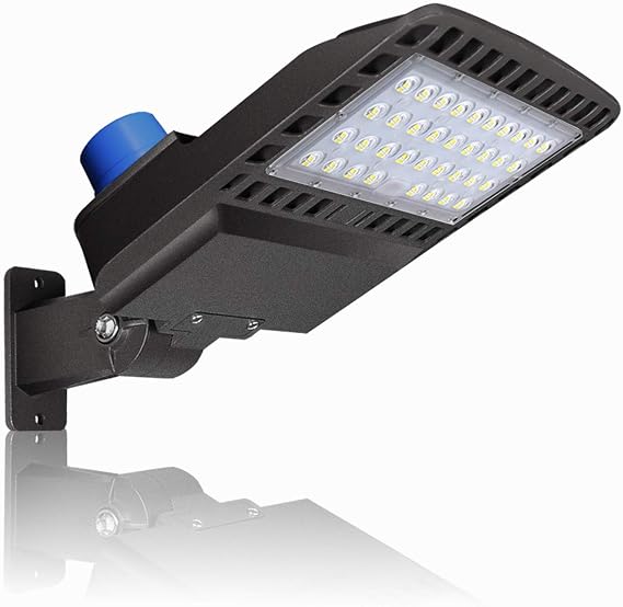ledmo LED Parking Lot Lighting 500W HID HPS Replacement Adjustable with Dusk to Dawn Photocell Arm Mount Area Yard Street Lights 19500lm 5000K Commercial Outdoor IP65 Led Shoebox Lights