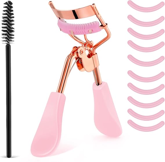 WLLHYF 10 Replacement Eyelash Curler Kit, Eye Lashes Curler (Pink)