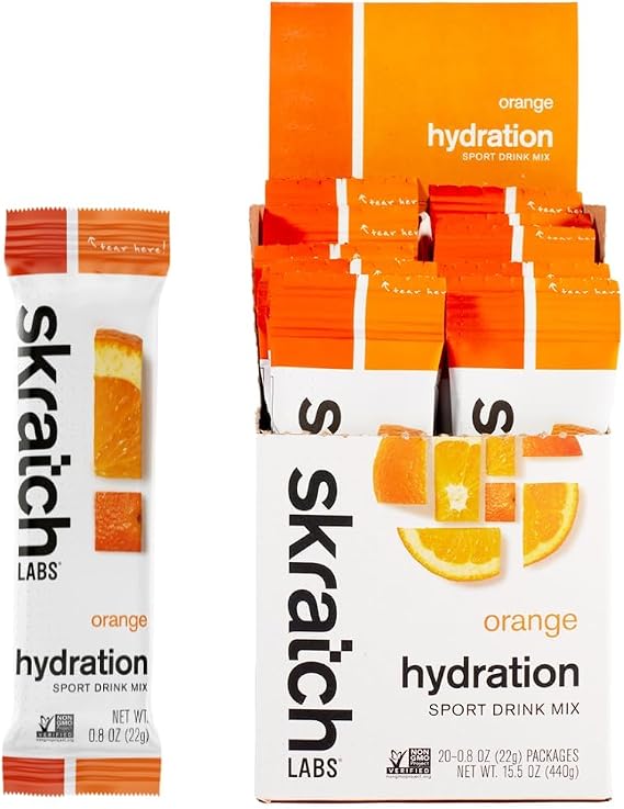 Skratch Labs | Hydration Packets Hydration Drink Mix, Oranges (20ct) - Electrolyte Powder