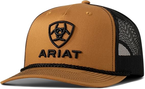 ARIAT Men's Tan Richardson 112 Trucker Cap with 3D Embroidered Logo