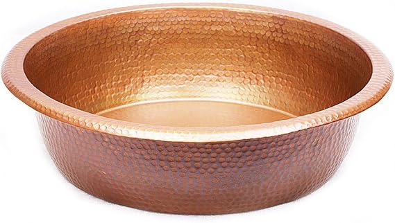 Small 17" Pedicure Spa Foot Soak Hammered Copper Pedicure Bowls Sets of 1,2,4 or 6 (1)