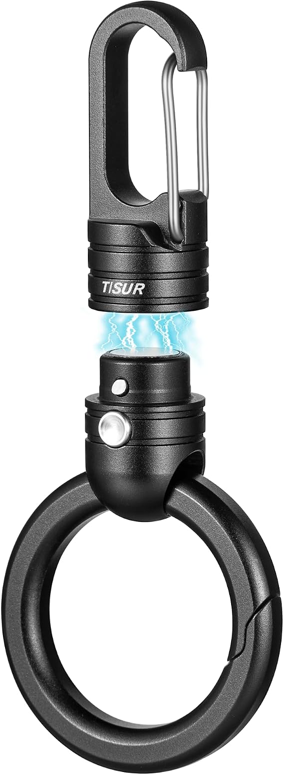 TISUR Magnetic Quick Release Carabiner Keychain,Detachable Key Chain Rings