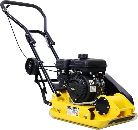 2.5HP Plate Compactor Gas 79.7cc 8200N Force Construction Concrete Tamper Machine Power Paver 19.3 x 12.6" Plate, EPA Compliant