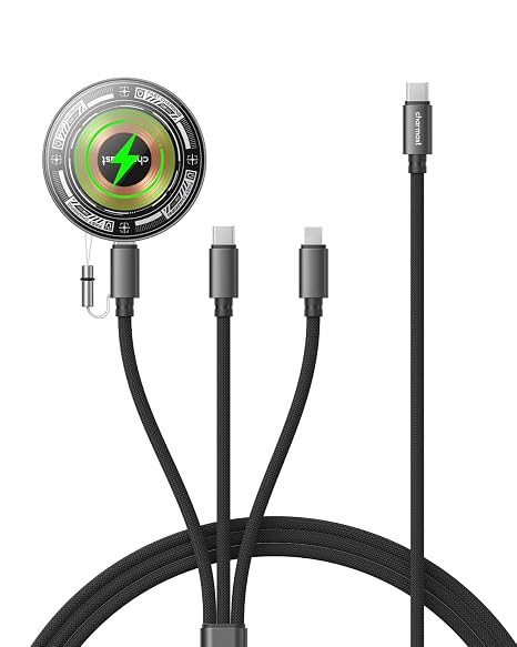 charmast Multi Charging Cable with Magnetic Wireless Pad for Desk & Travel