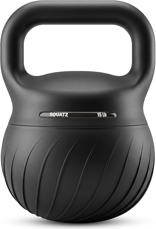 Squatz Soft Training Kettlebells for Home Gym, Shock-Absorbing Base, Kettlebell with Extra-Wide Non-Slip Handle, Floor-Safe Design for Strength Workouts  Body Conditioning Sessions