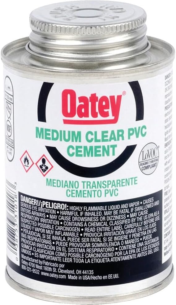 Oatey 4 Oz. Medium Bodied Clear PVC Cement - 1 Each