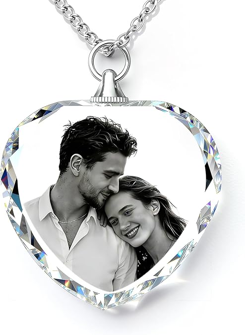 Bemaystar Custom Picture Necklace, Custom Necklaces for Women, Wife, Mom, Daughter and Her, Personalized Gifts for Anniversary & Birthday, Personalized Valentines Day Gifts