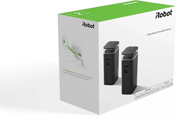 iRobot Authentic Replacement Parts - Dual Virtual Wall, 2-Pack, Compatible with All Roomba 600 Series, 614, 675, 692, 694, e Series, i1, i1+, i3, i3+, i4, i4+, i5, i5+, i7, i7+, i8+