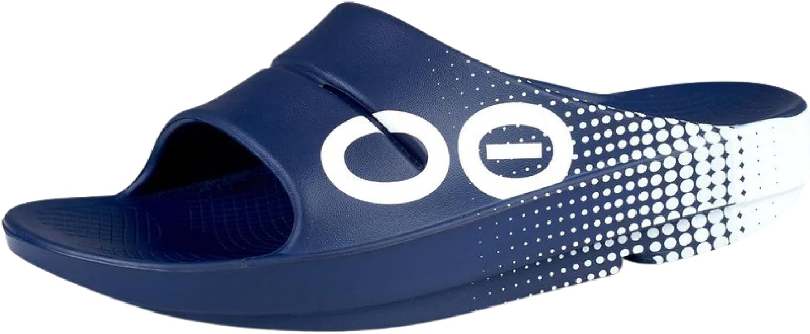 OOFOS Unisex OOahh Sport Slide Matrix Navy 12 Medium