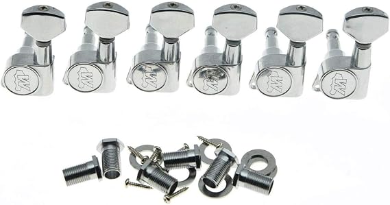 Wilkinson Left Handed EZ-LOK Post Guitar Tuning Keys Lefty Guitar Tuners Machine Heads Chrome