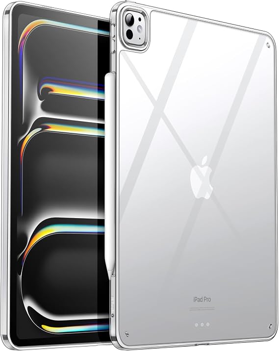 JETech Clear Case for iPad Pro 13" M5/M4 (2025/2024), Anti-Yellowing