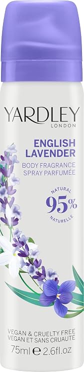 Yardley London for Women Deodorant Body Spray, English Lavender, 2.6 Ounce
