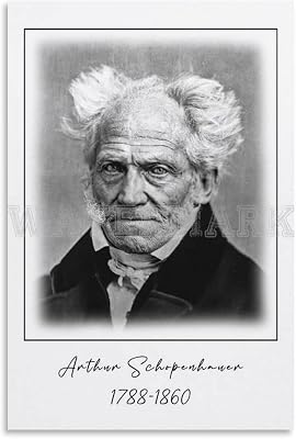 Black And White Arthur Schopenhauer Portrait Poster Canvas Painting Wall Art Poster for Bedroom Living Room Decor 12x18inch30x45cm Unframe-style